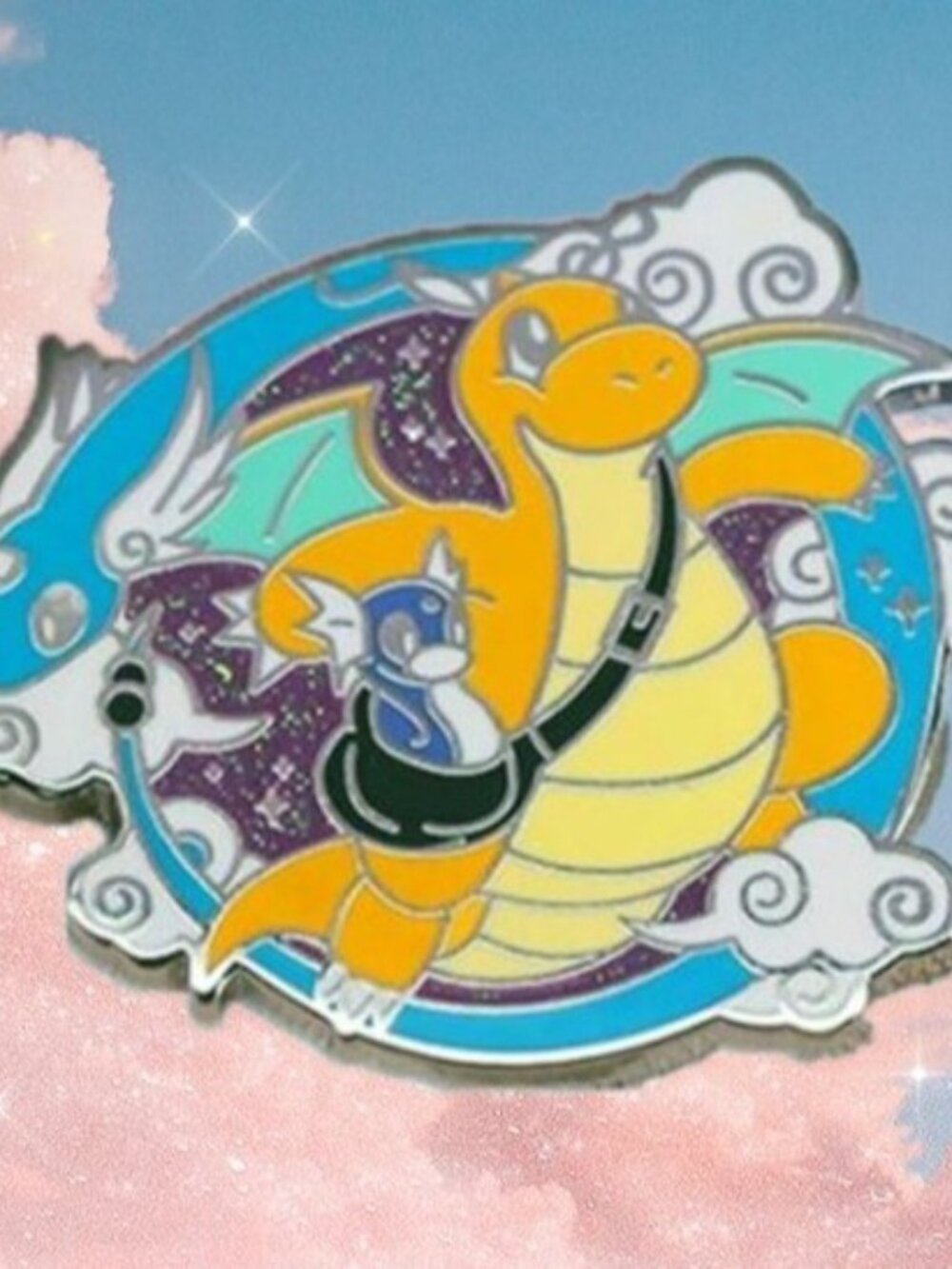 Pokemon Dratini, Dragonair, Dragonite Evolution Enamel Pin